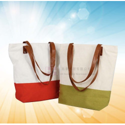 皮繩拼色棉布袋－2H-RB-0134