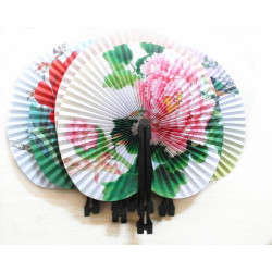 折疊紙質心形小圓紙扇-2H-FAN-012