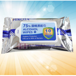HIROTA 酒精濕紙巾 – 10 片裝 (含 75% 酒精)－2H-HIROTA-10-75